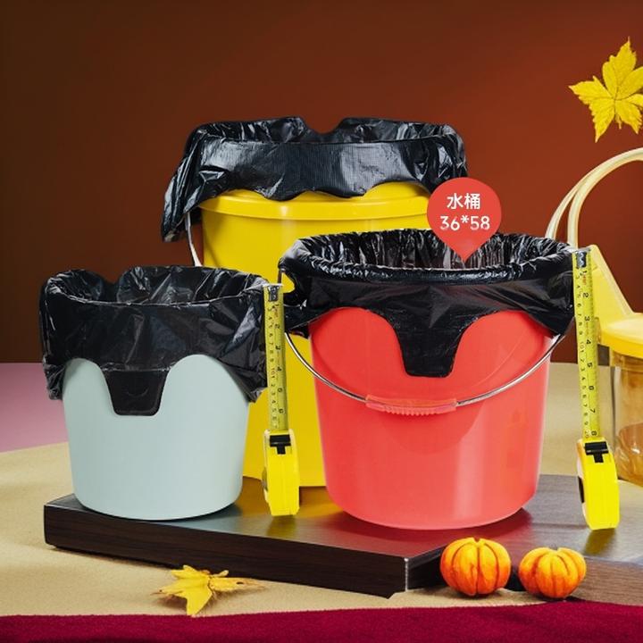 分销代发黑色家用垃圾袋 提水桶袋套油漆桶 手提加厚背心式塑料袋