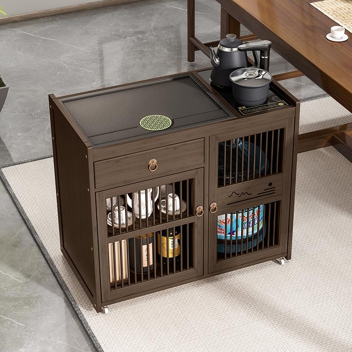 移动茶台小茶桌家用楠竹茶水柜客厅茶车茶几具烧水壶一体组合边柜