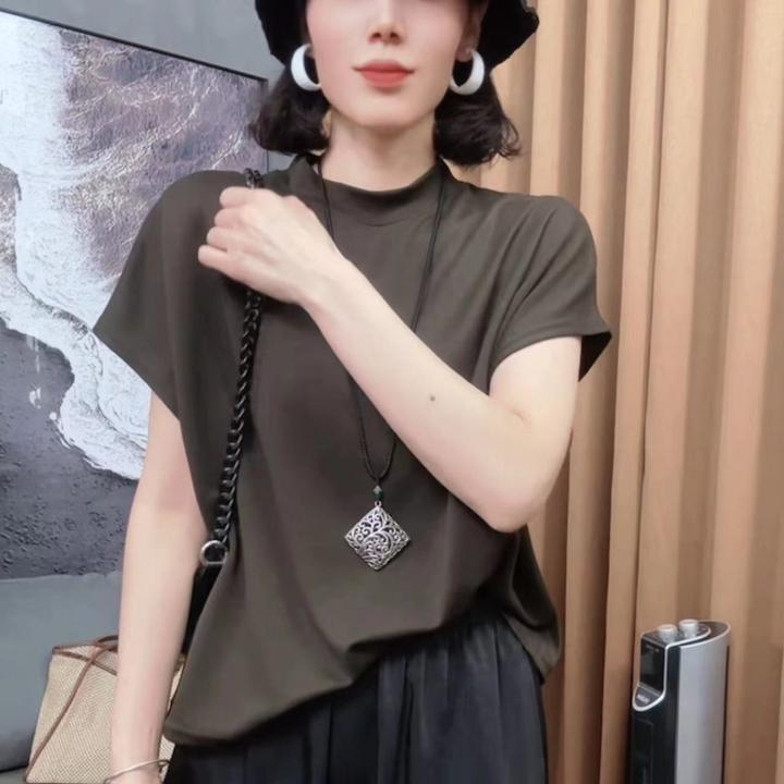 【FH】016网红太空棉T 气质时尚休闲百搭夏季宽松圆领纯色韩版简约