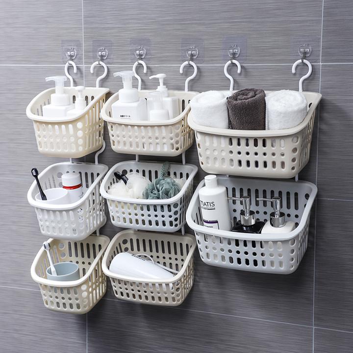 挂式收纳篮浴室挂篮厨房浴室小澡篮洗澡篮壁挂置物篮卫生间小篮子