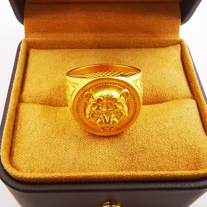 足银戒指 金银古法豹头戒指男士男款经典