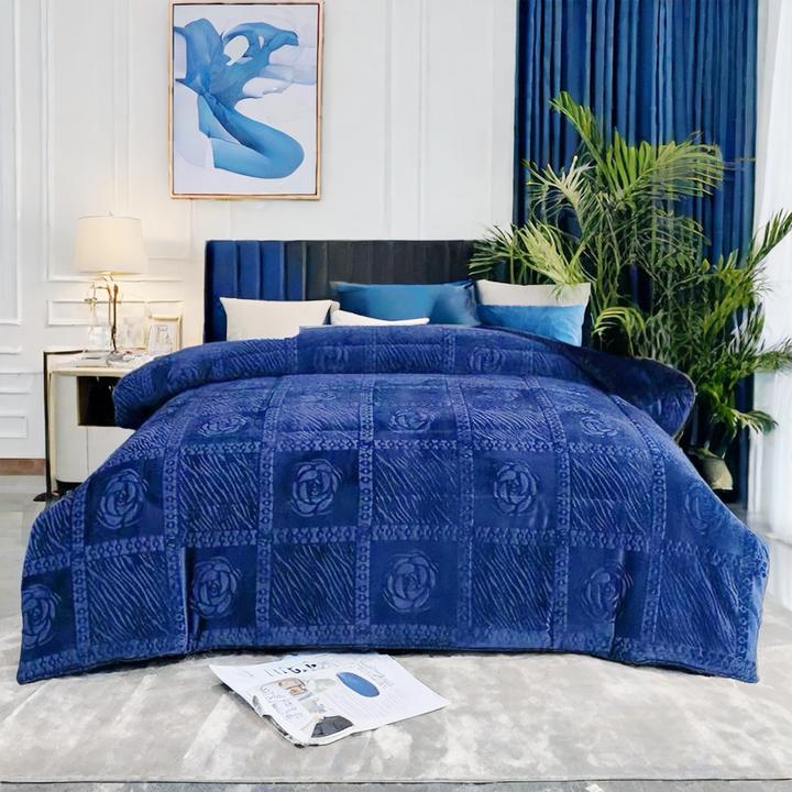 西藏包邮拉萨发货夹棉羊糕绒被子北极绒加厚加暖冬被水晶绒