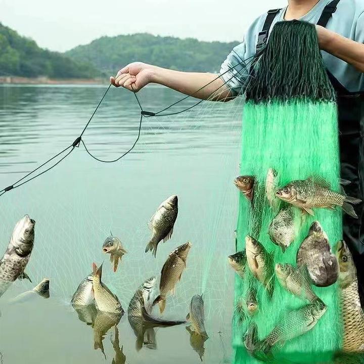 绳包底坠不缠网不挂网丝网三层沉网粘鱼网捕渔网厂家直销