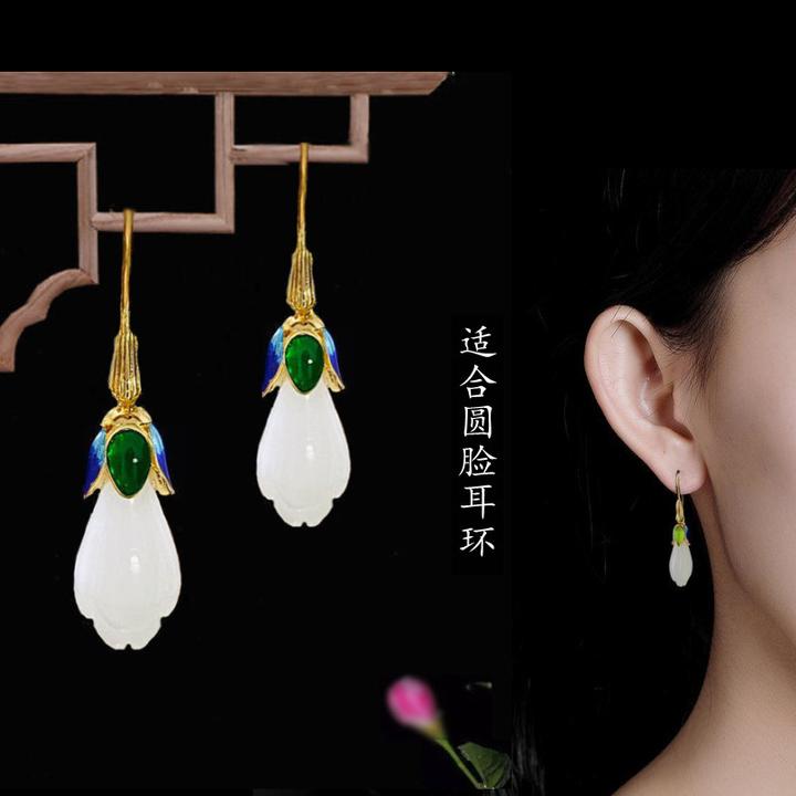 合金耳饰 复古民族风耳环女气质简约旗袍宫廷耳坠复古风汉服耳饰