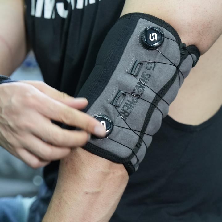 shakesphere健身专利旋钮护肘训练卧推透气专业吸汗保护带