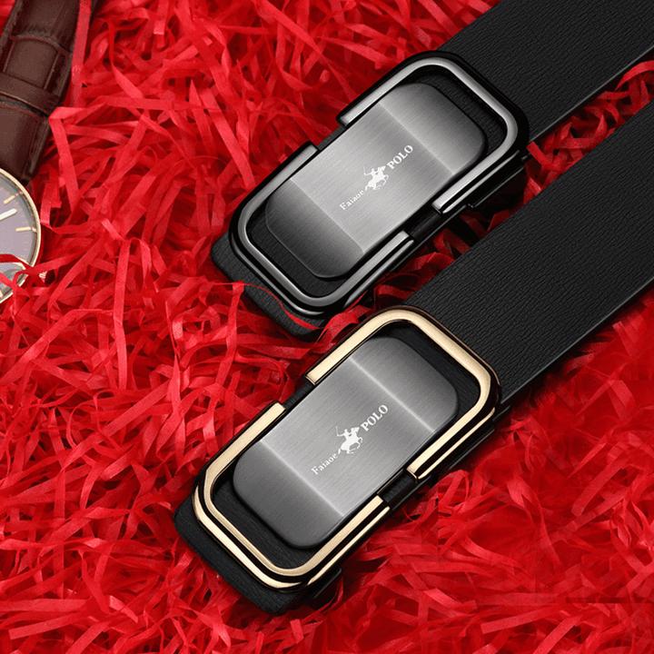 官方皮带纯牛皮男士腰带自动扣青年中年商务休闲百搭皮带