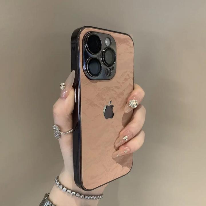 简约高级纯色适用苹果15promax手机壳新款iPhone14小众13个性12女