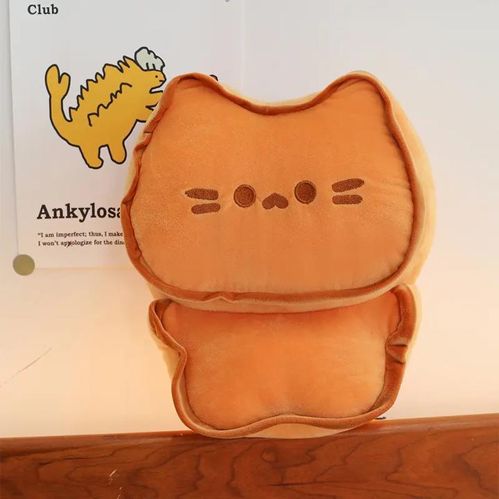 卡通可爱焦糖猫猫饼萌趣毛绒玩具公仔玩偶送男女朋友装饰娃娃D432