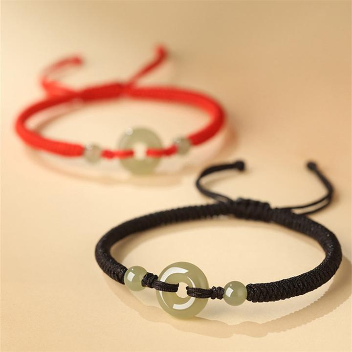 非金属树脂手链 手链平安扣红绳时尚气情人节七夕礼物男士手串
