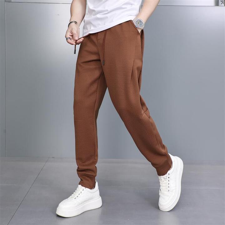 闲风悠云瑞三少中国风男士大码几何宽松百搭哈伦休闲裤