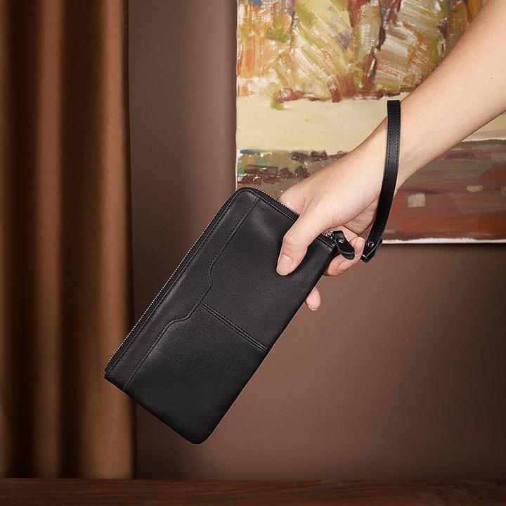 男包手抓包男士真皮手拿包男商务手机包男士牛皮长款男士手拿包