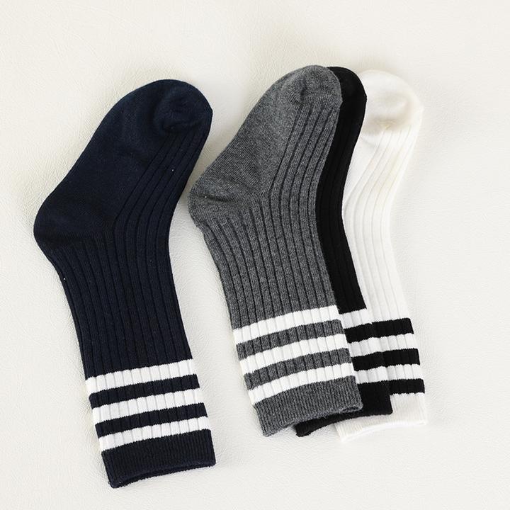儿童长袜条纹袜子搭配鲨鱼裤的袜子女童袜子秋冬棉洋气外穿运动袜