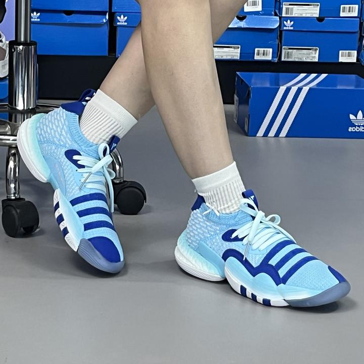 Adidas阿迪达斯特雷杨2代大童缓震舒适运动休闲实战篮球鞋 H06488