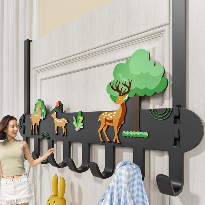 门后挂钩免打孔门上挂衣架墙上衣架卧室门壁挂神器包包收纳置物架