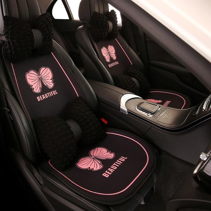 五座通用款汽车坐垫四季通用女士时尚座椅套通风透气舒适汽车坐垫