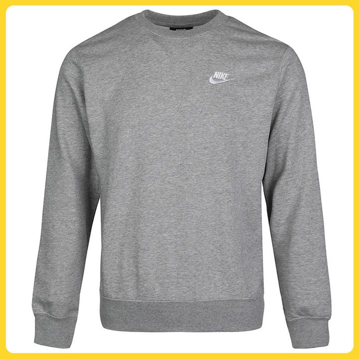 nike耐克男款运动卫衣NSW CLUB CRW FT针织圆领套头衫BV2667-063
