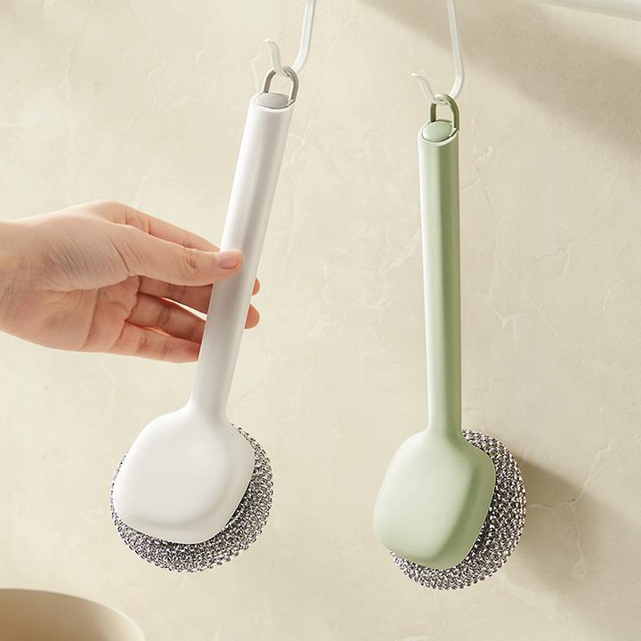 【索西家居】可拆卸刷子刷锅神器家用刷碗刷长柄不锈钢洗碗钢丝球