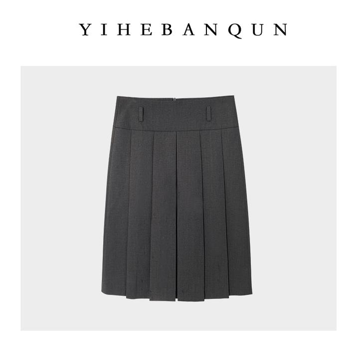 中长百褶裙2025秋冬时尚百搭气质包臀裙高腰显瘦休闲宽腰头半身裙