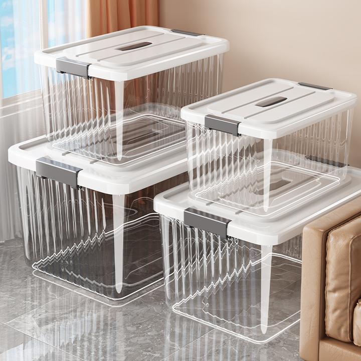 透明收纳箱家用大容量超大加厚衣柜衣物塑料盒子玩具储物箱整理箱
