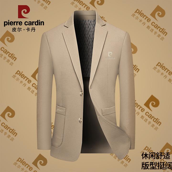 【专柜款】皮尔卡丹春秋季新款高档男士休闲商务西装修身时尚西服男