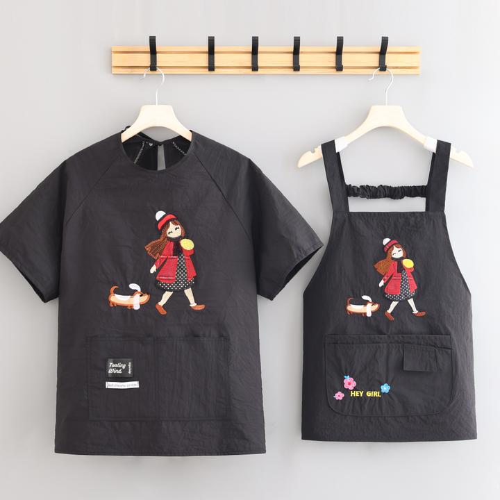 围腰防泼水耐穿成人围裙家用罩衣厨房做饭耐污餐饮干活工作服男女