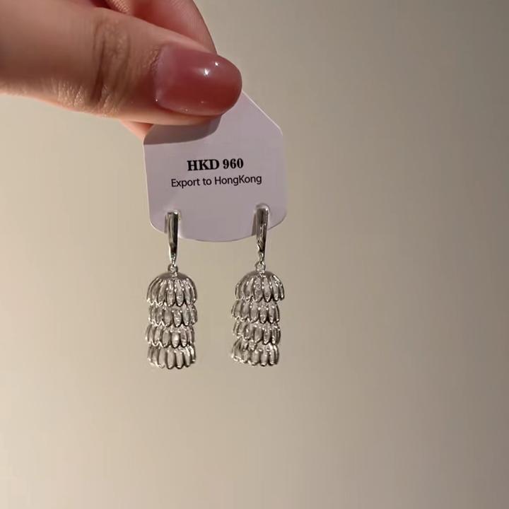 卡柒 铜合金耳饰 镂空灯笼耳环女独特小众设计高级感轻奢气质耳饰