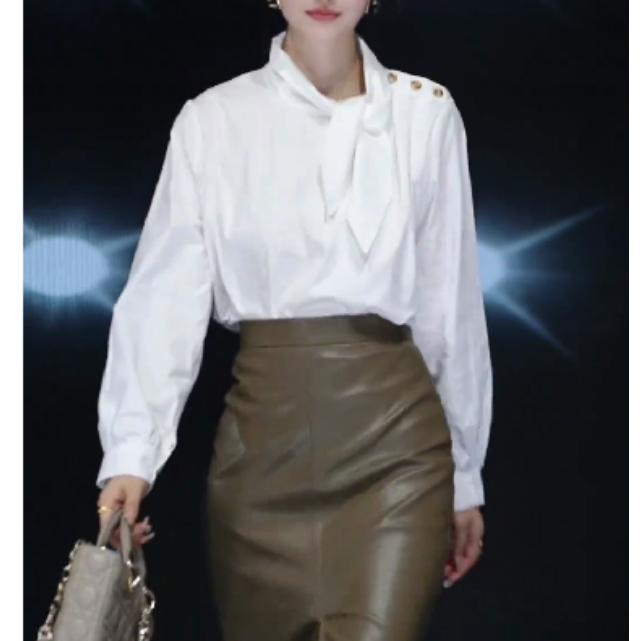 2025春季新款时尚女装网红潮流气质洋气衬衫半身裙开叉RR