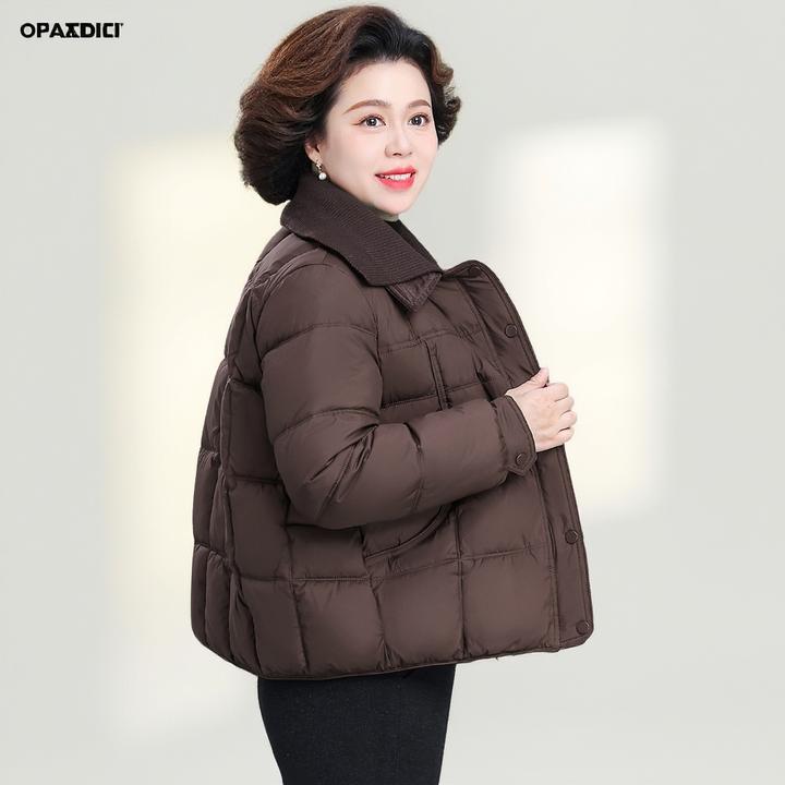 冬装咖色棉服外套2025新款棉衣中老年女秋冬品牌小棉袄百搭超好看