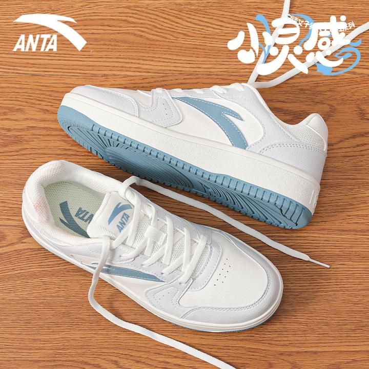 安踏女鞋板鞋2025冬季低帮百搭轻便休闲防滑增高运动日常通勤鞋子