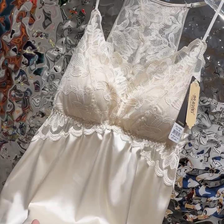 打底衣女内搭高级感时尚吊带2025新款洋气微透提花蕾丝美背