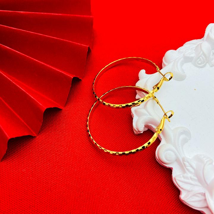 铜合金耳饰 【大竹节圈圈】精美气质女款百搭不掉色新中式耳饰时尚