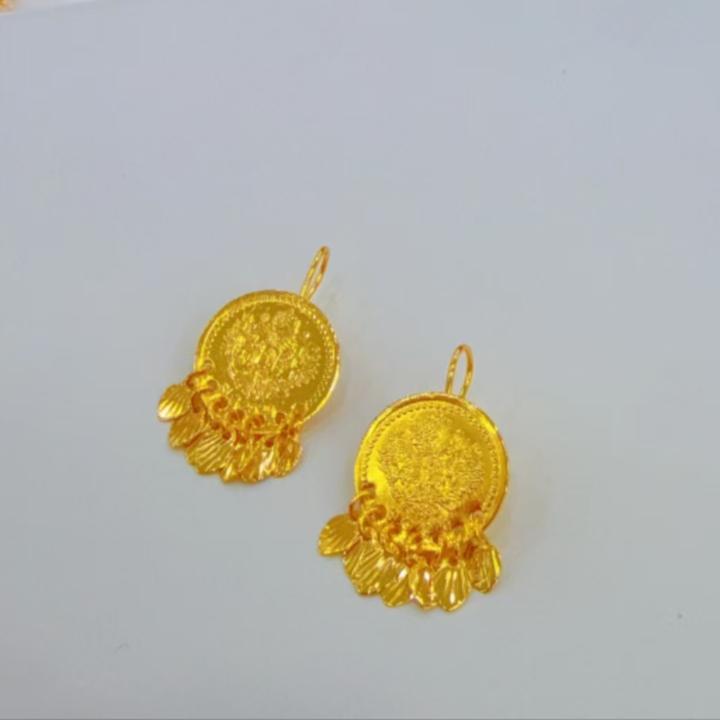 铜合金亚克力耳饰 铜合金亚克力银币款式耳环