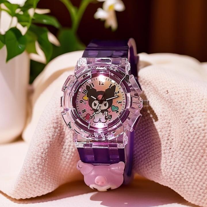 库洛米夜光手表卡通电子发光表玩具玉桂狗KT猫可爱儿童礼物