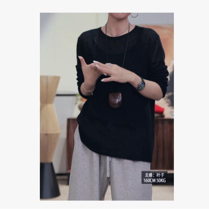 【周末印象】康宝.莱羊驼毛精纺羊毛舒适经典圆领针织衫25318002