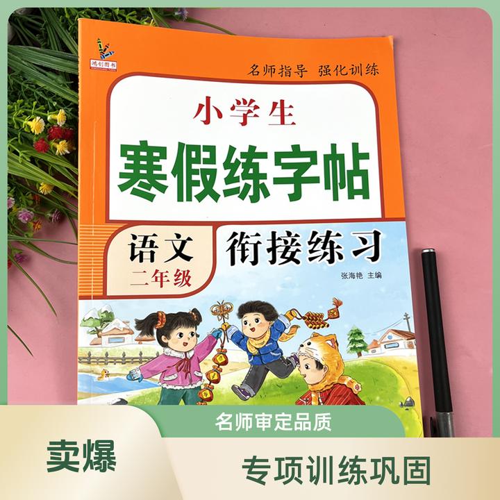 二年级寒假练字帖语文寒假练字本二年级寒假字帖彩绘版寒假练字帖