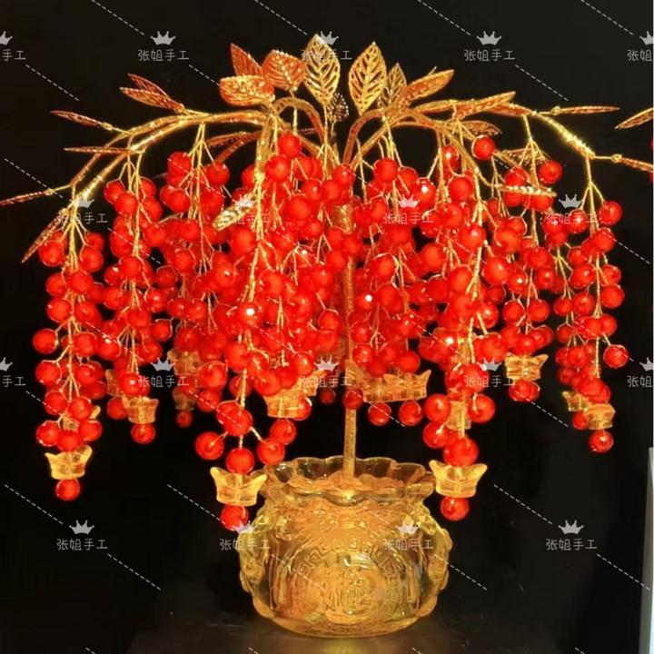 水晶摇钱树（切面珠）DIY材料包