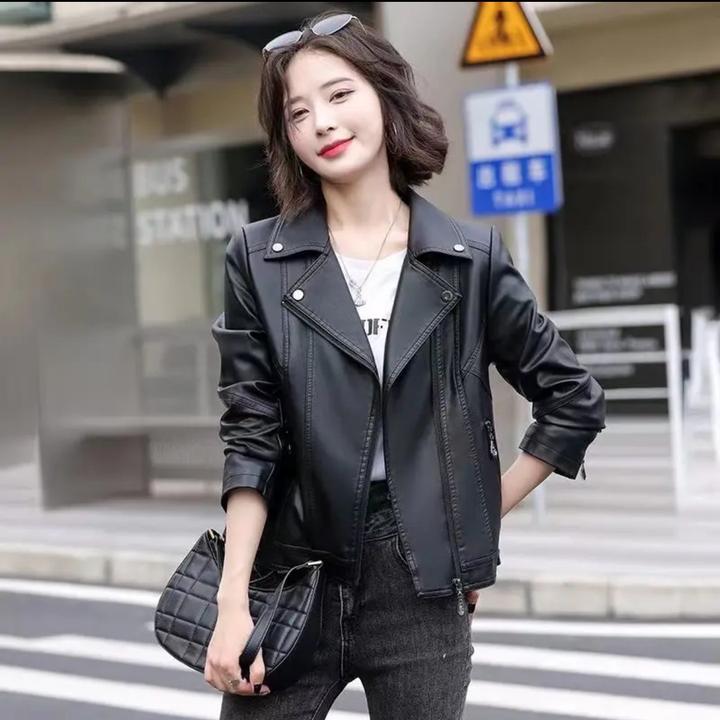 【爆皮裂皮换新】F2025新款显瘦皮衣外套洋气女士款机车皮夹克9636