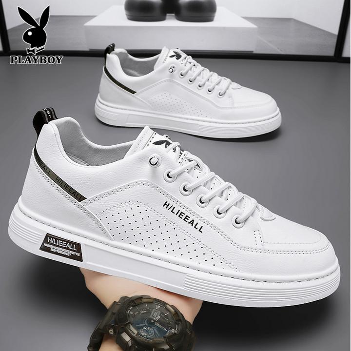 花花公子鞋子男鞋2025新款冬季青少年百搭小白鞋防滑潮流休闲板鞋