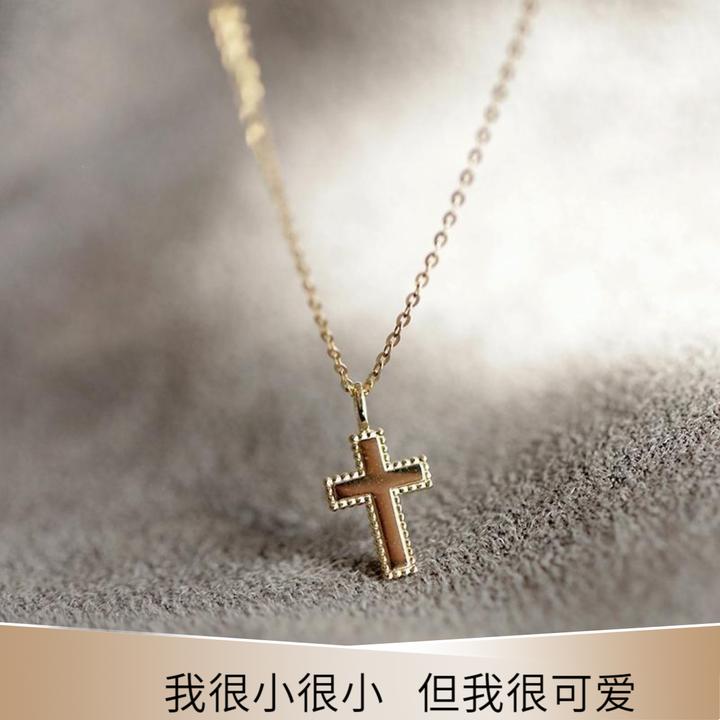 坠链均925银 迷你小号纯银十字架项链锁骨细链精致小巧可爱不夸张
