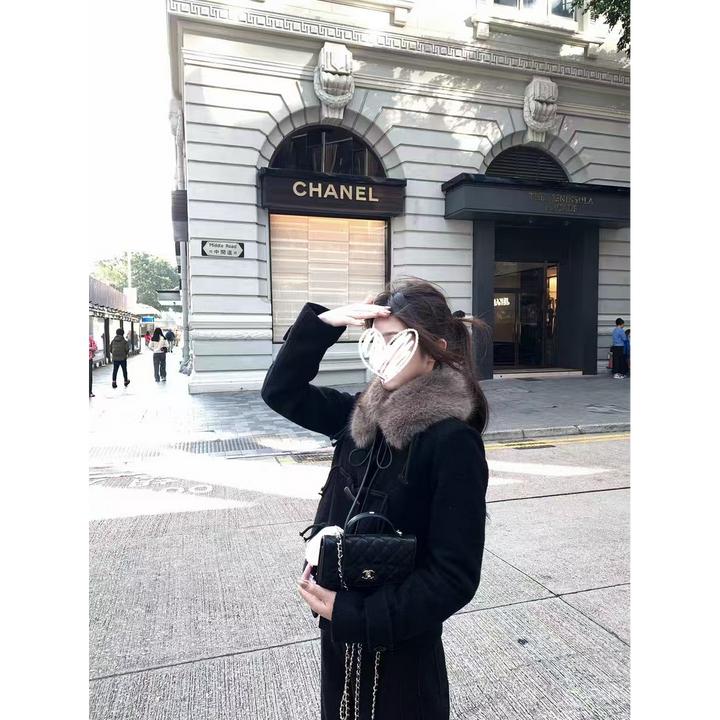 芬兰雪夜 冬季新款气质高级感时尚百搭可拆卸毛领外套女D1076