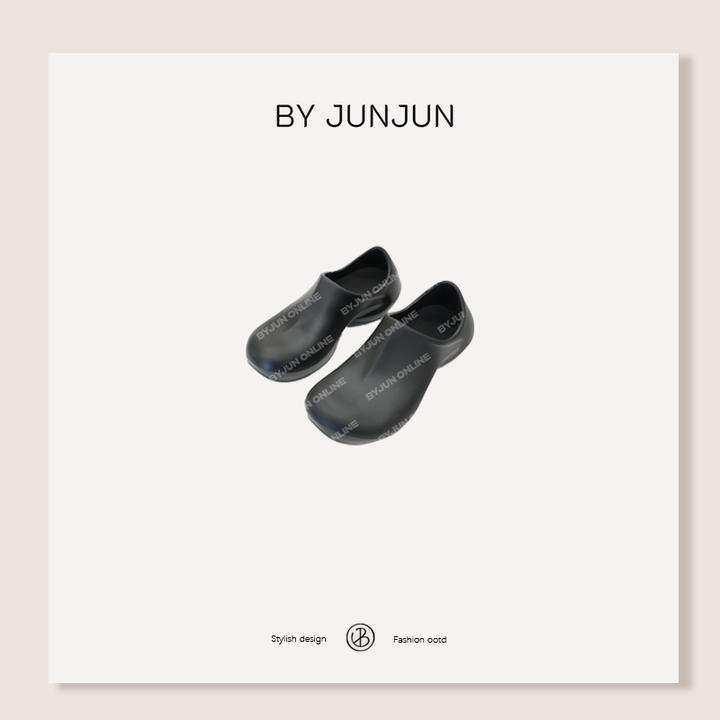 ByJunjun珺珺定制欧美风壳体鞋设计感鞋履百搭软底ootd