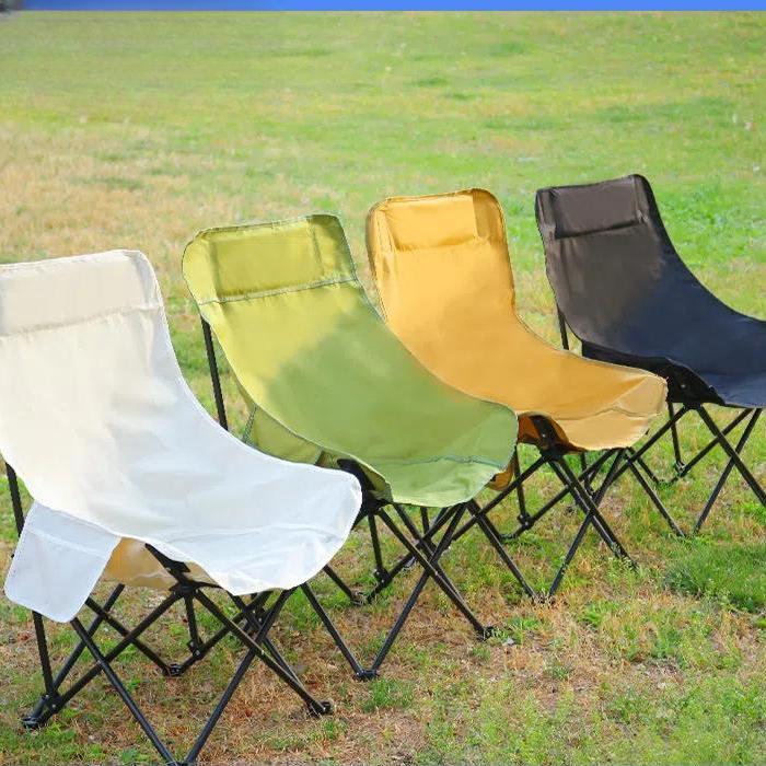 户外折叠椅便携式月亮椅露营椅子沙滩椅休闲野餐桌椅钓鱼写生椅凳