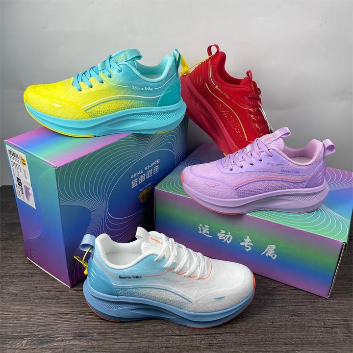 高品质夏季男女马拉松跑步体考运动鞋冰丝网面透气减震防滑旅游鞋