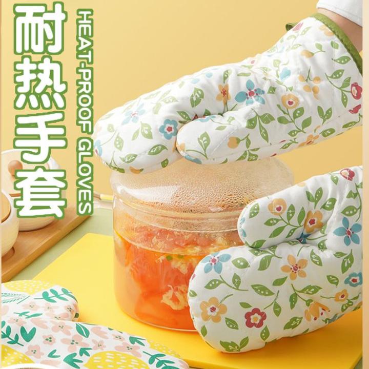 隔热手套耐高温热烤箱厨房手套微波炉烘焙工具棉手套