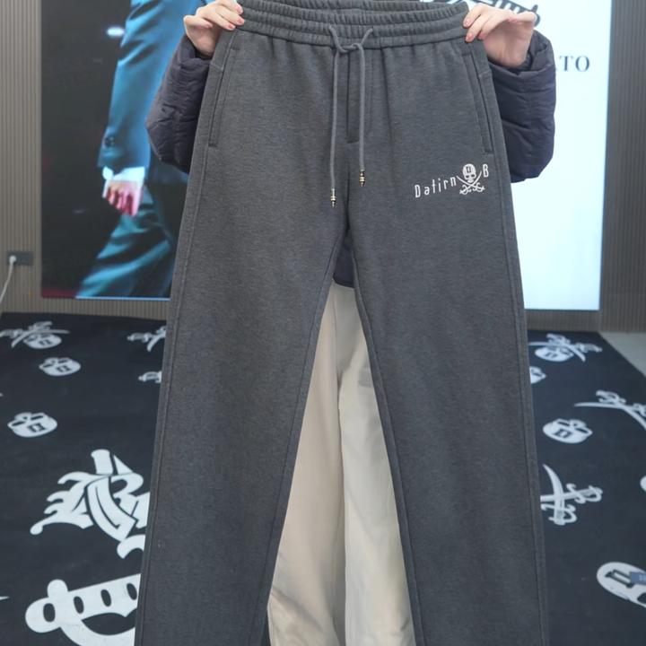 9020DA双刀加绒加厚休闲裤冬季弹力百搭新款直筒裤男士长裤卫裤