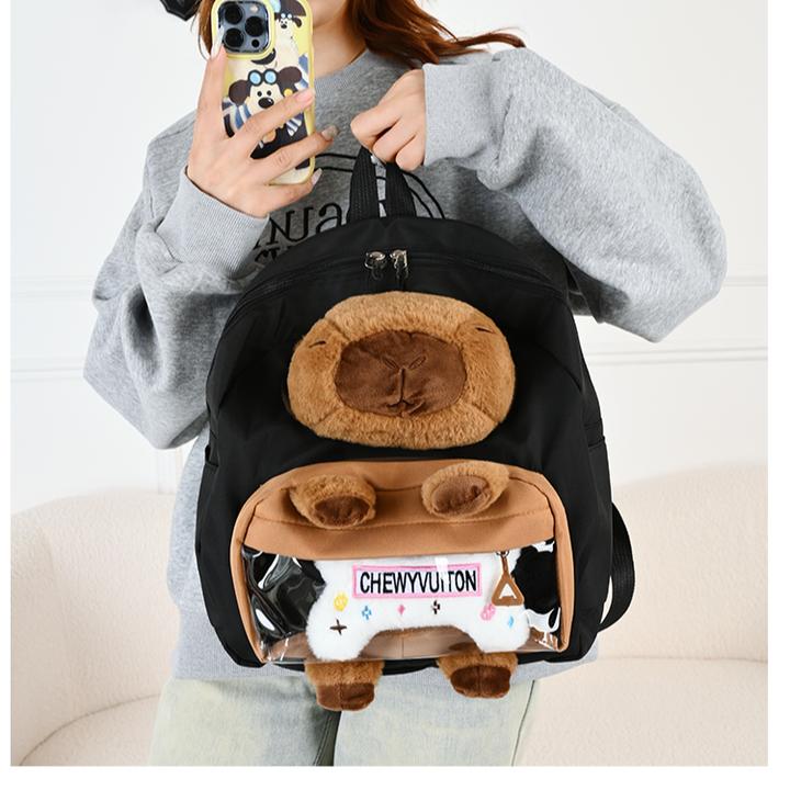 毛绒玩具双背包百大穿时髦包包
