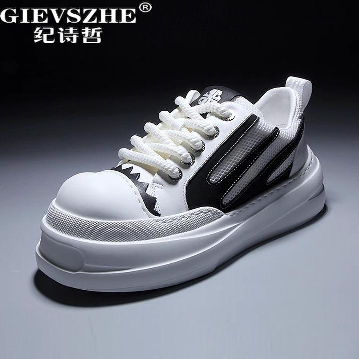 纪诗哲男鞋厚底轻便透气运动鞋子男款百搭新款休闲鞋轻奢秋季板鞋