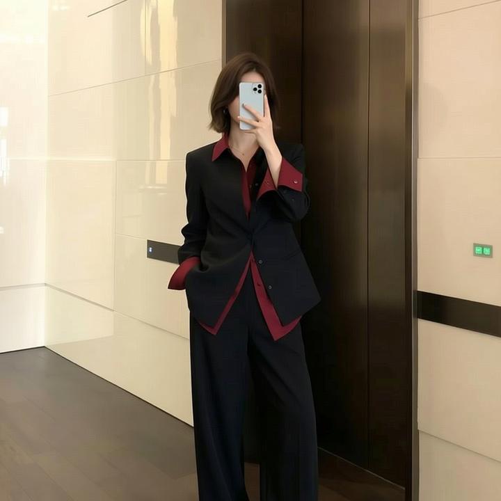 假两件衬衫设计感衣服小众炸街高级感女装网红洋气高贵上衣纯色女