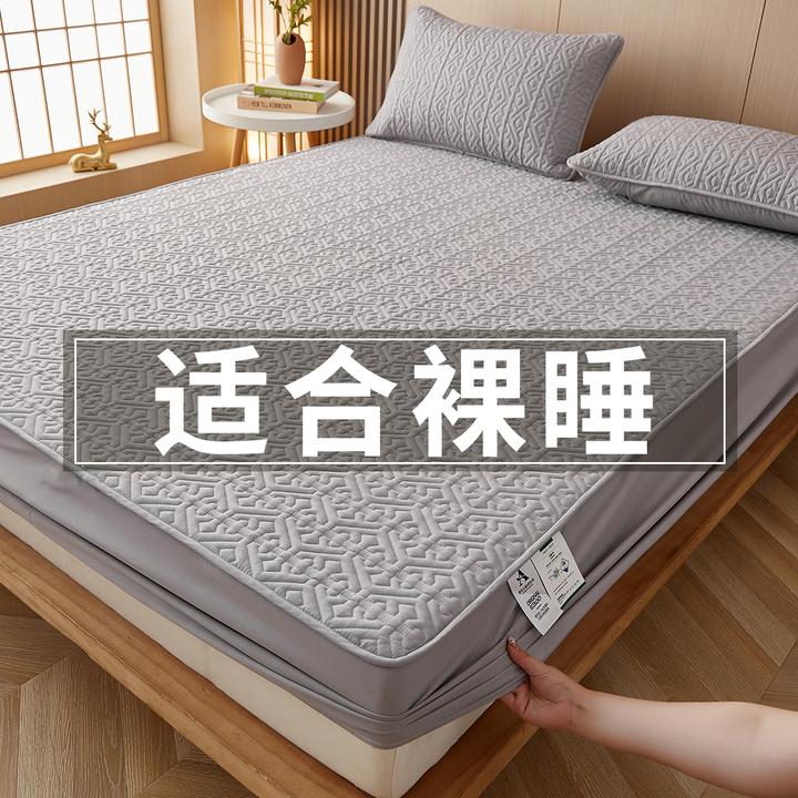 A类原棉夹棉床笠单件夏季床罩新款席梦思床垫保护罩防滑床单3