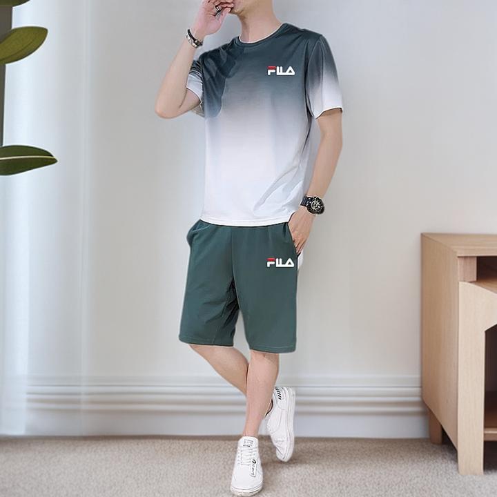 一折专区丨百亿秒杀丨夏季男士T恤短袖休闲套装冰丝透气运动短裤